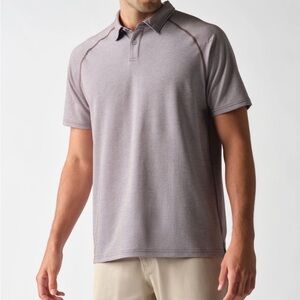 RHONE Men’s Delta Pique Polo Shirt In Pale Lavender Size Medium